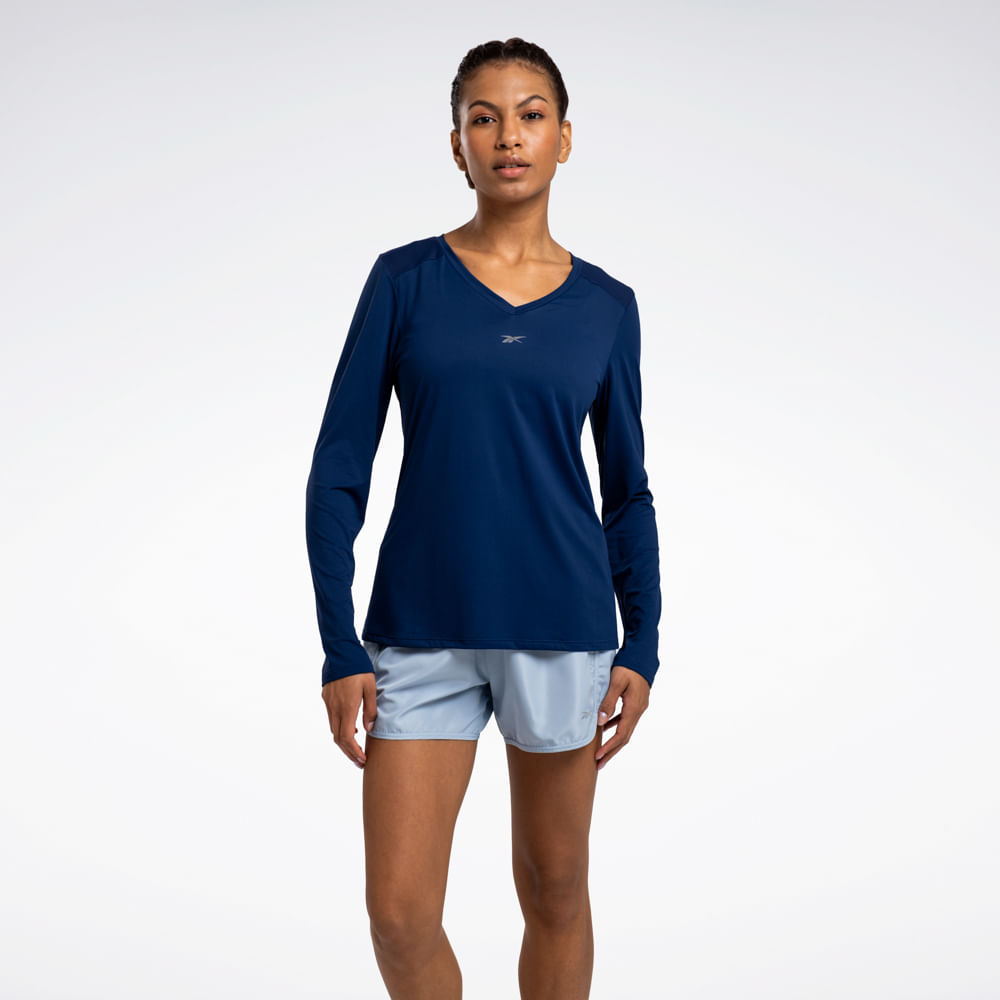 Camiseta Reebok Athletic Manga Longa Feminina