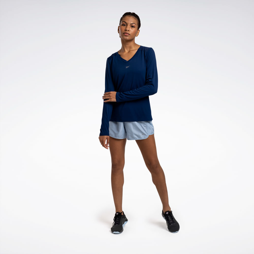 Camiseta Reebok Athletic Manga Longa Feminina