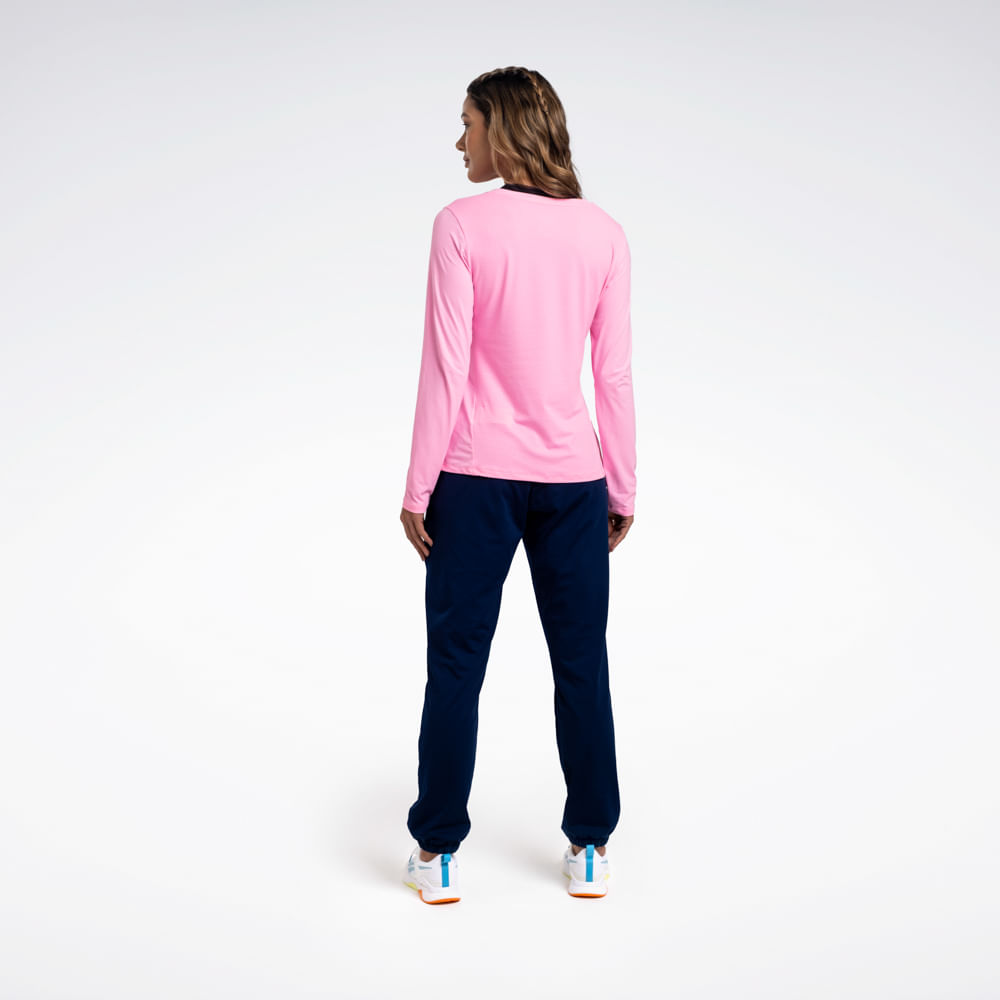 Camiseta Reebok Athletic Manga Longa Feminina