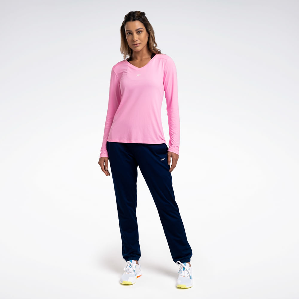 Camiseta Reebok Athletic Manga Longa Feminina