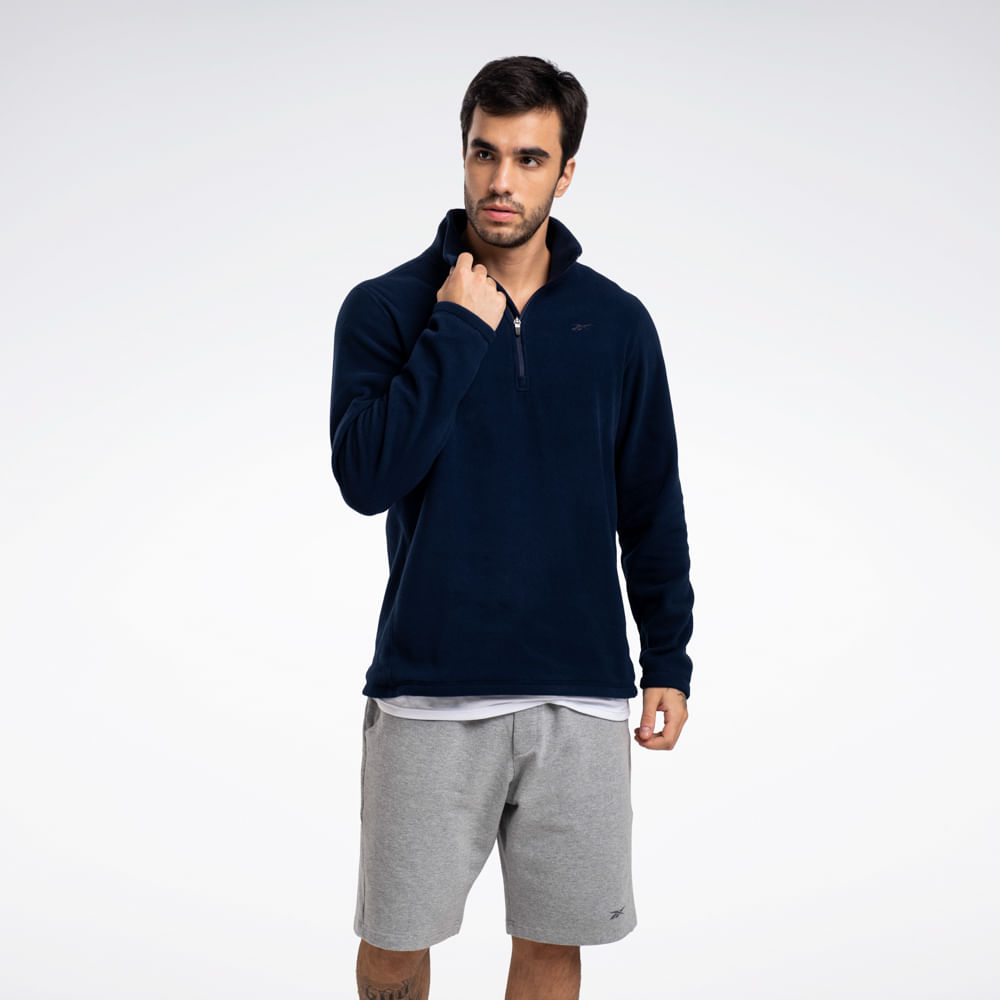 Jaqueta Reebok M Athletic 1/2 Zip Masculina