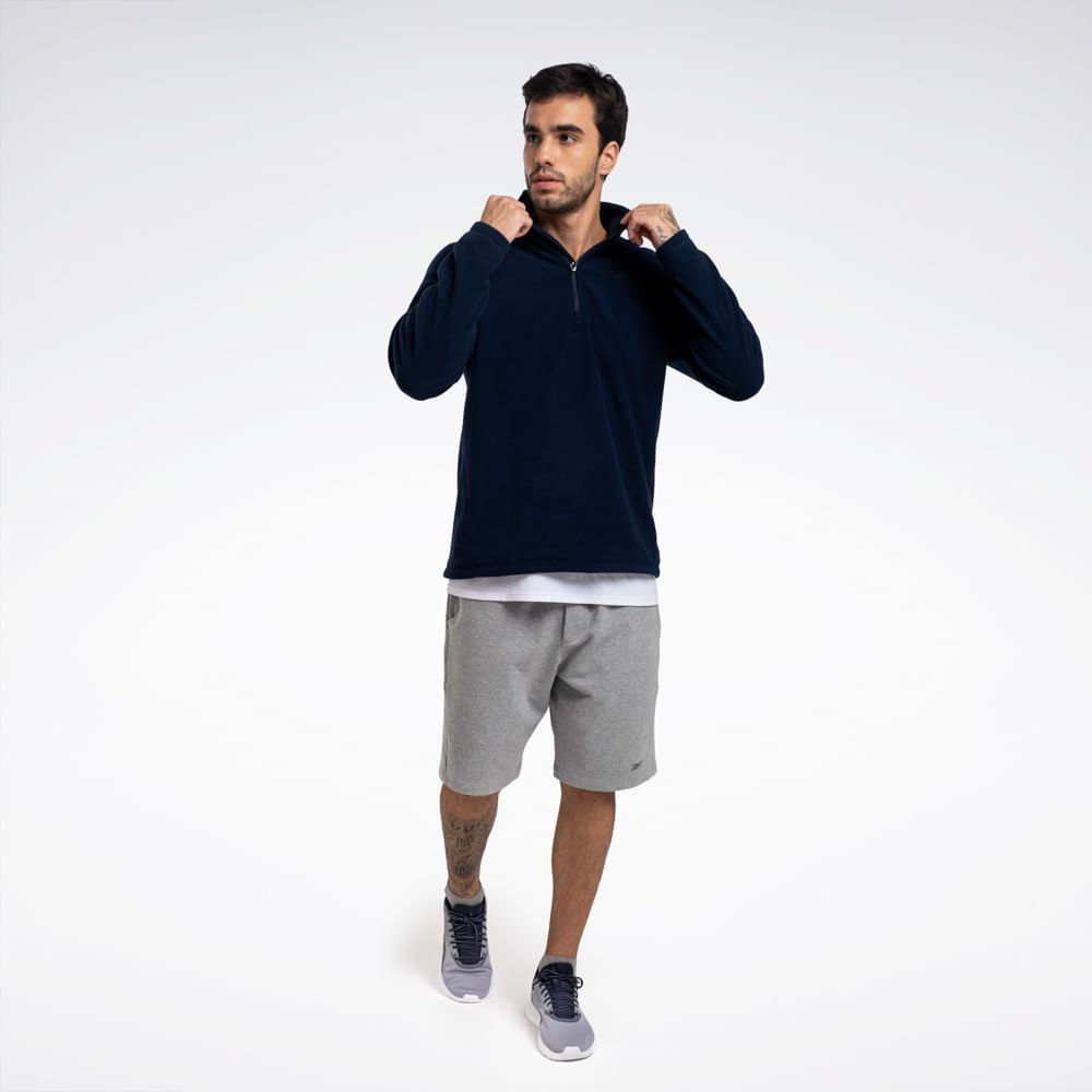 Jaqueta Reebok M Athletic 1/2 Zip Masculina