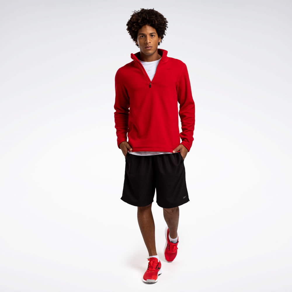 Jaqueta Reebok M Athletic 1/2 Zip Masculina