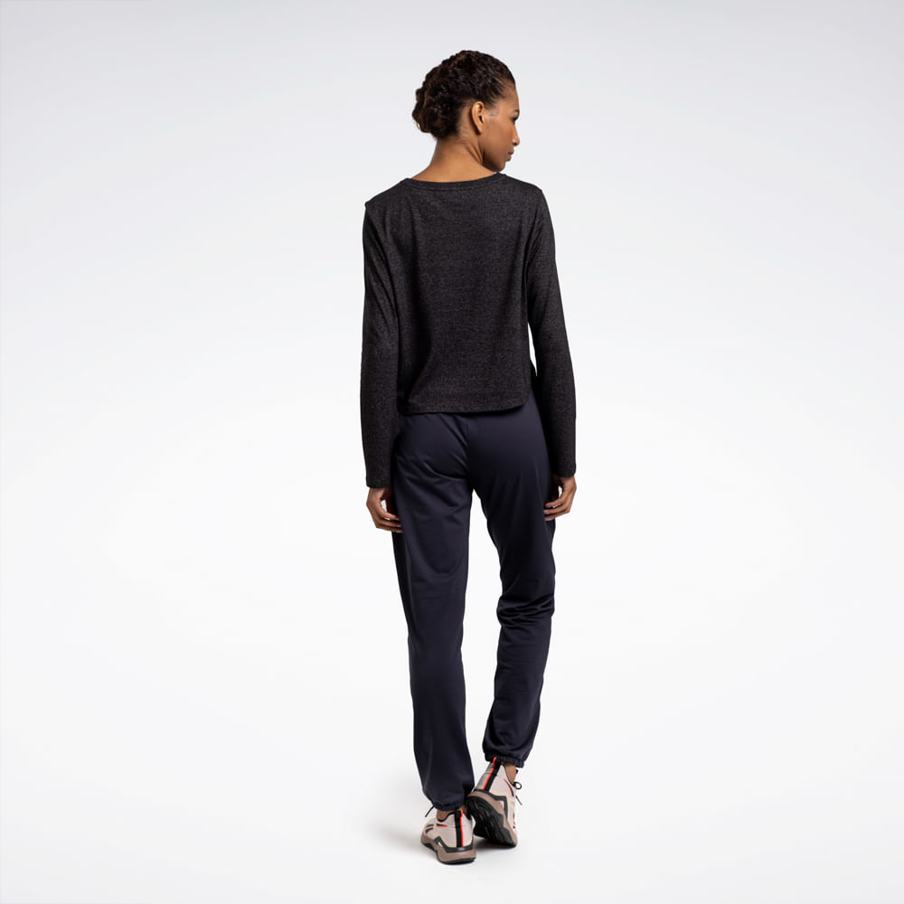 Camiseta Reebok Active Cropped Manga Longa Feminina