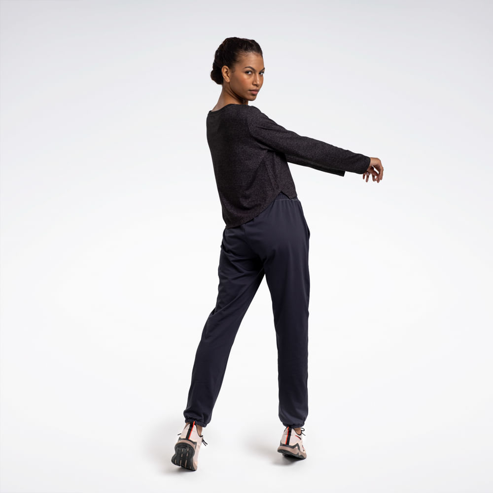 Camiseta Reebok Active Cropped Manga Longa Feminina
