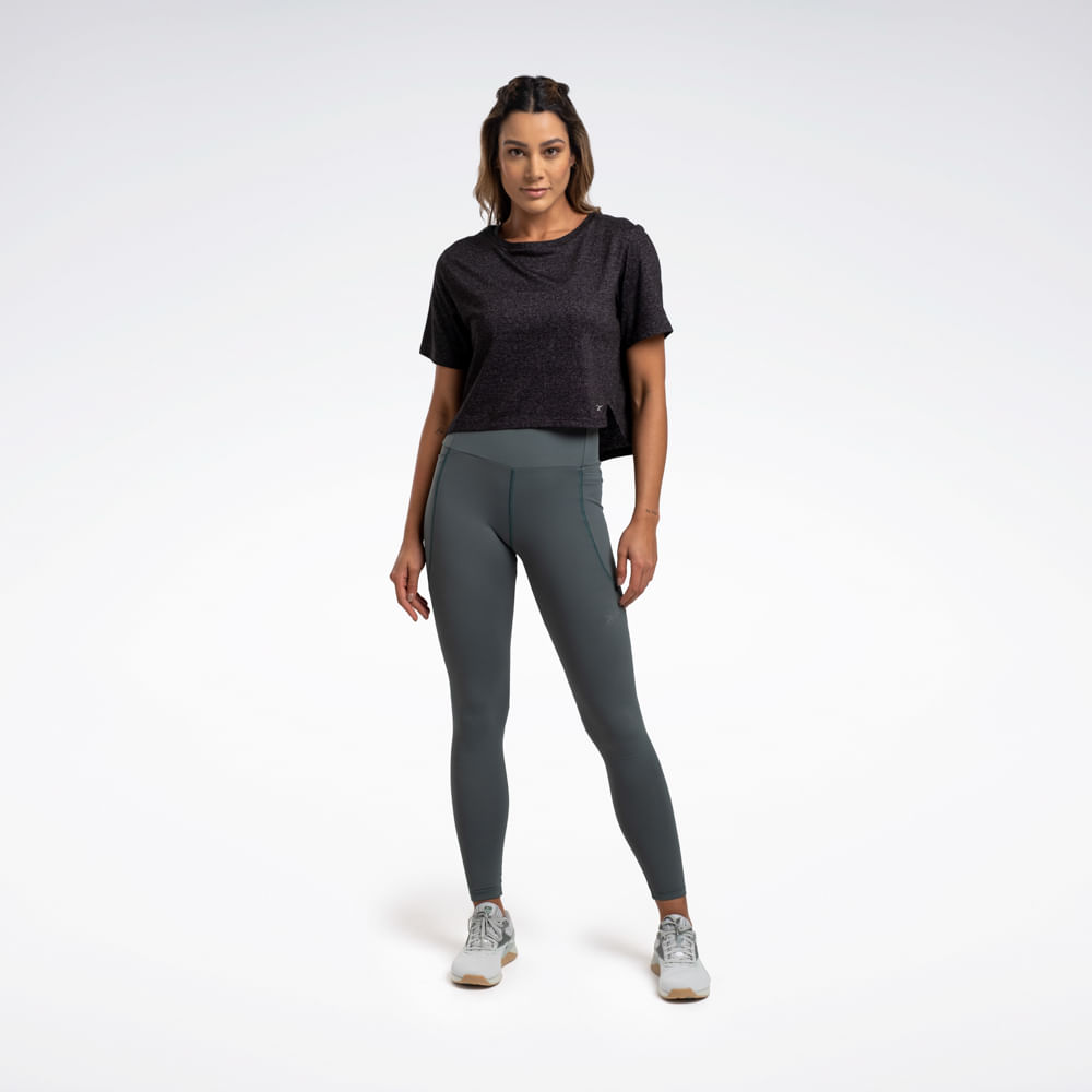 Camiseta Reebok Active Cropped Manga Curta Feminina