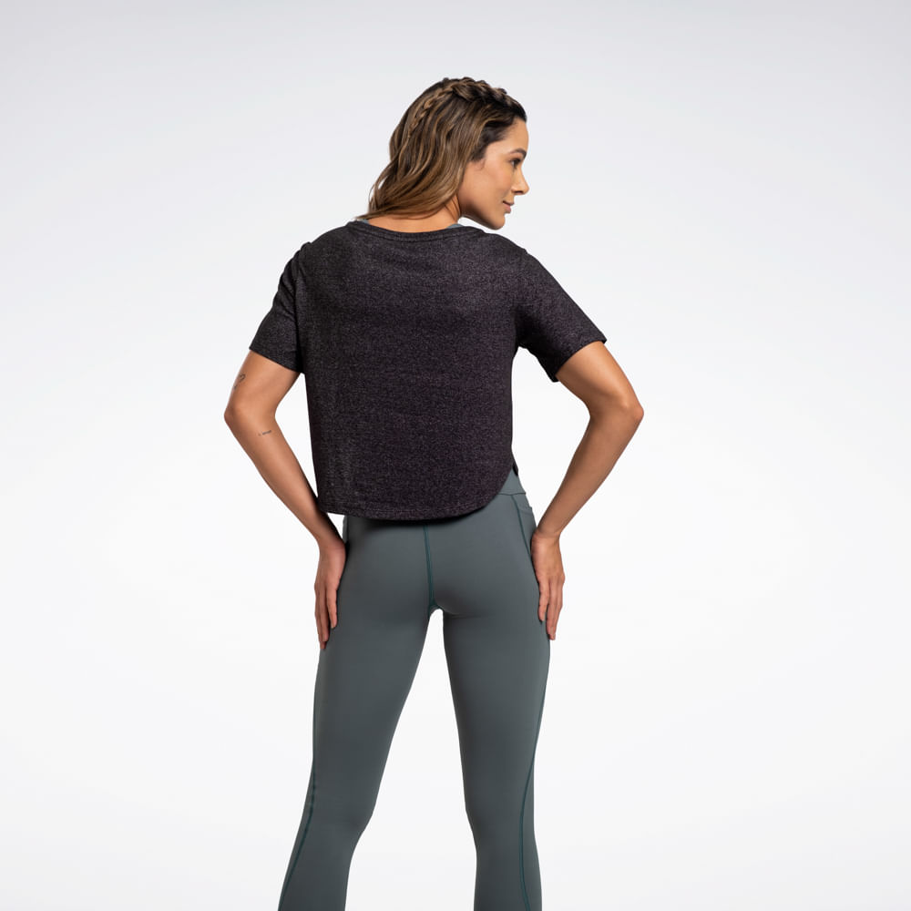 Camiseta Reebok Active Cropped Manga Curta Feminina