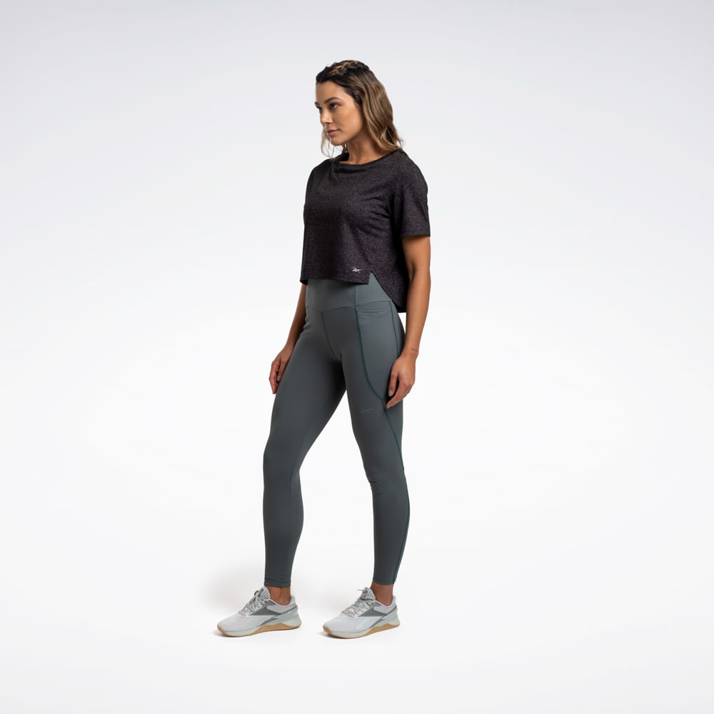 Camiseta Reebok Active Cropped Manga Curta Feminina