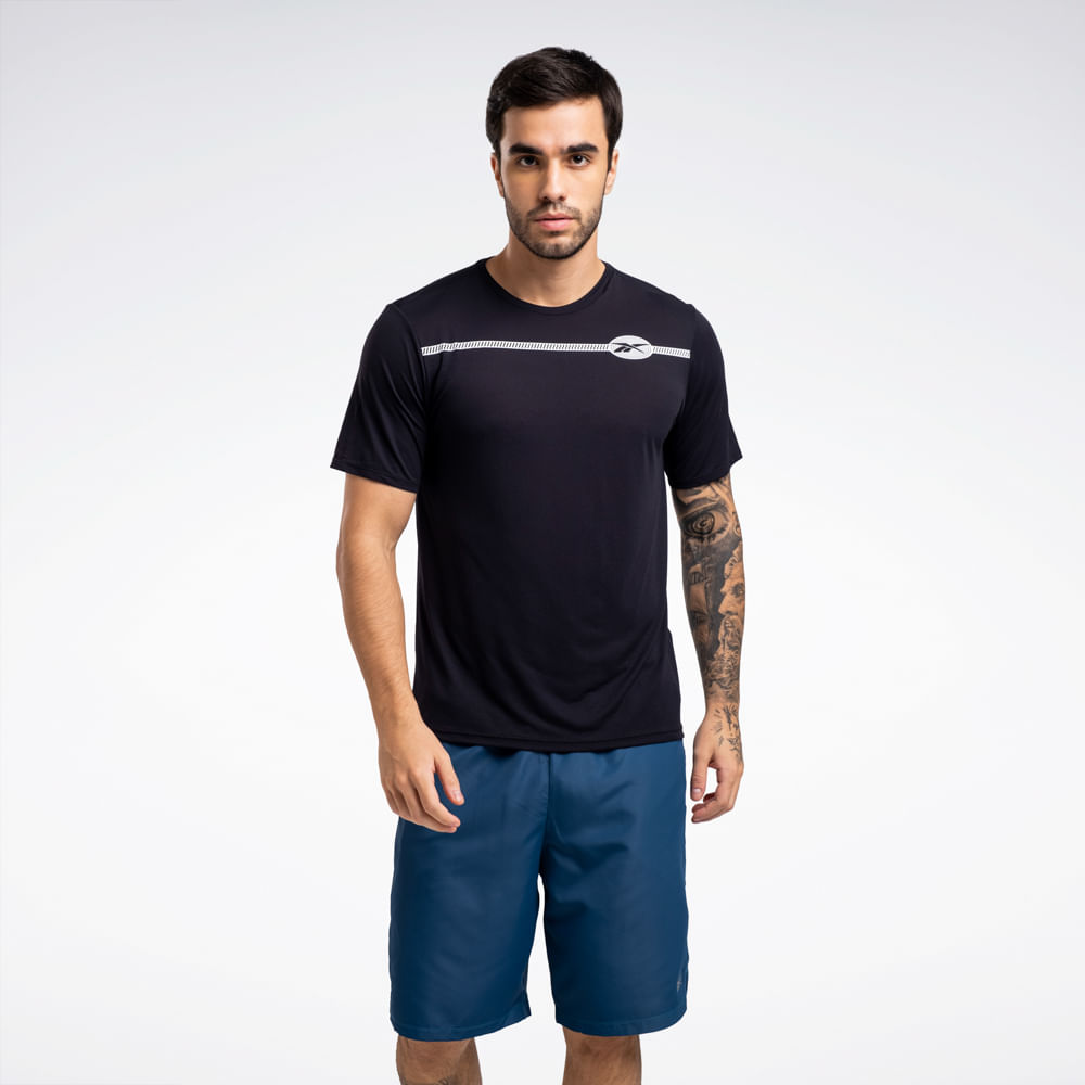 Camiseta Reebok Workout Print Manga Curta Masculina