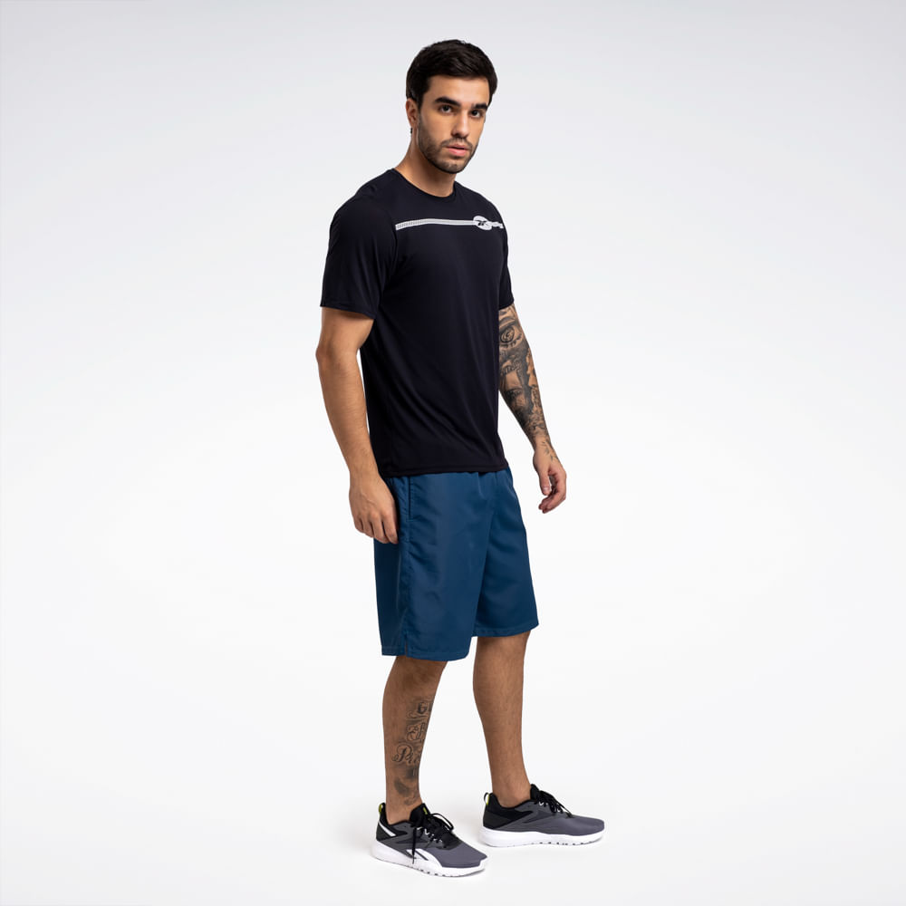 Camiseta Reebok Workout Print Manga Curta Masculina