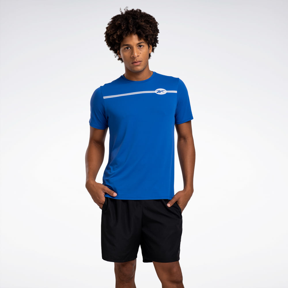 Camiseta Reebok Workout Print Manga Curta Masculina
