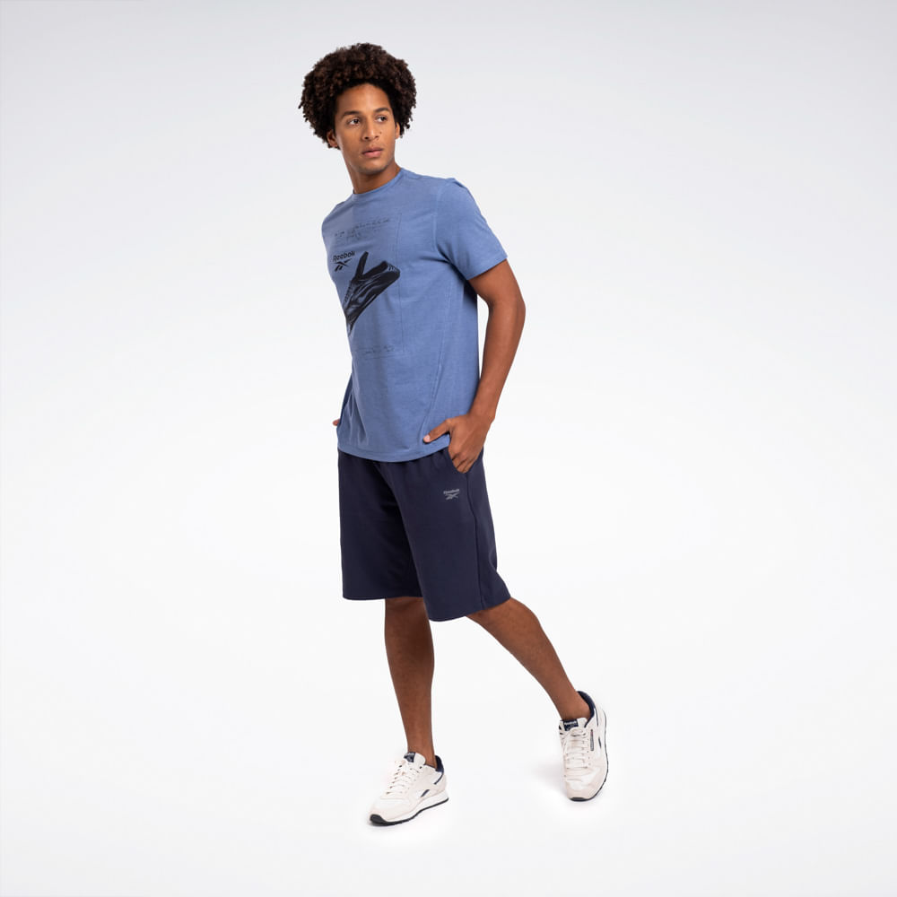 Camiseta Reebok Estampada Manga Curta Masculina