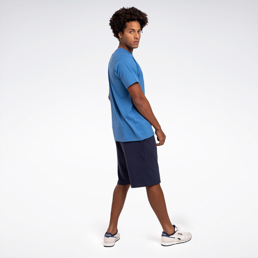 Camiseta Reebok Estampada Manga Curta Raglan Masculina