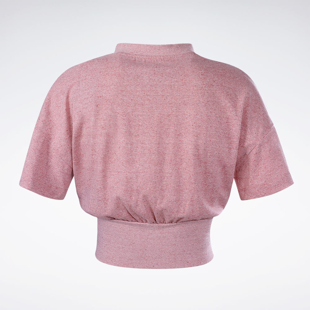 Camiseta Reebok Young Rib Cropped Manga Curta Feminina