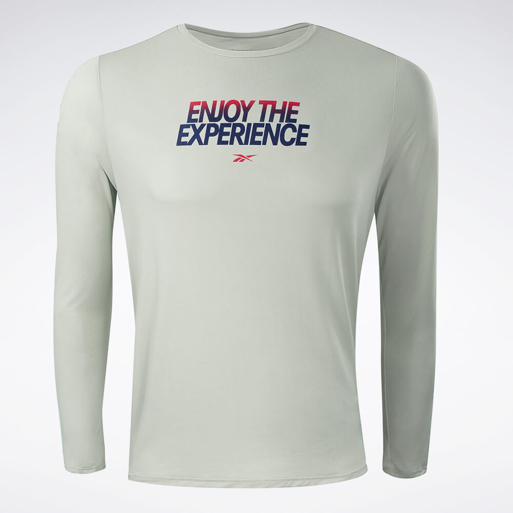 Camiseta Reebok Dynamic Print Manga Longa Masculina