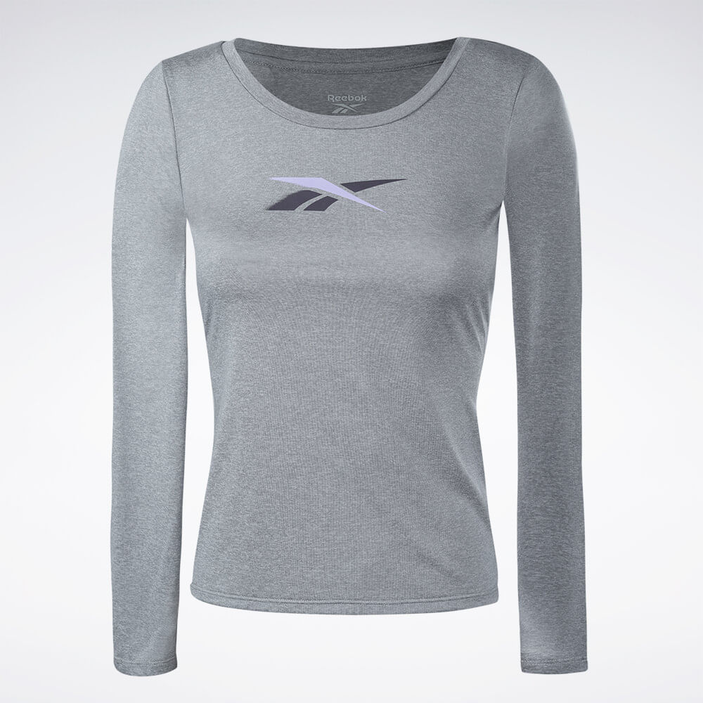 Camiseta Reebok Utility Print Manga Longa Feminina