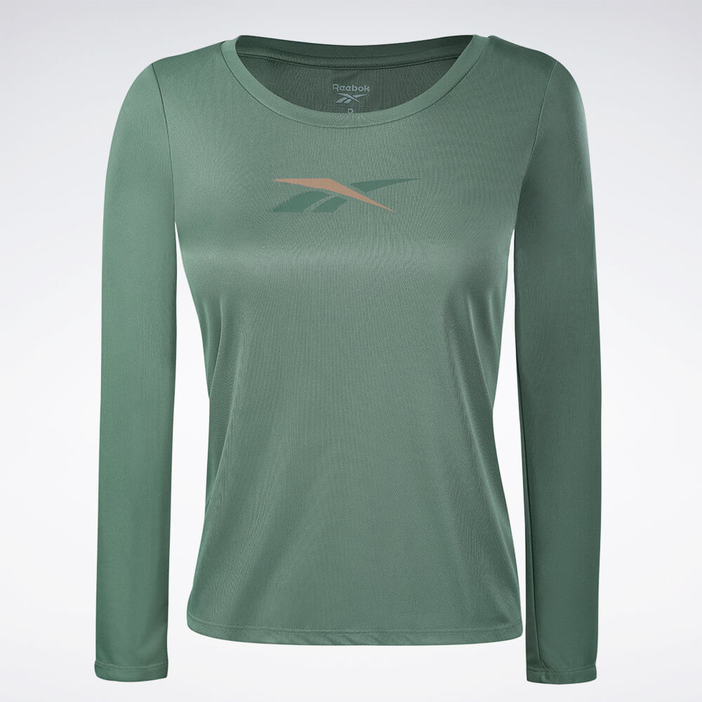 Camiseta Reebok Utility Print Manga Longa Feminina