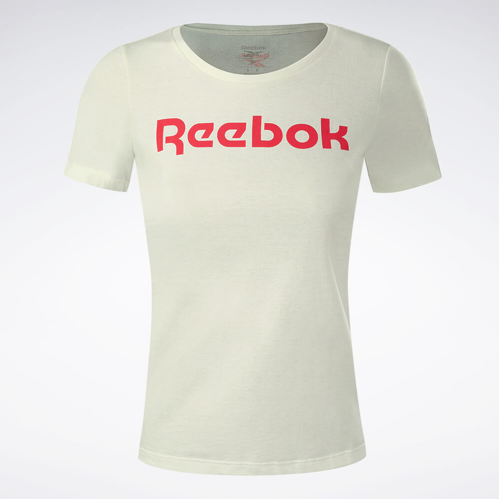 Camiseta Reebok CL Linear Manga curta Feminina