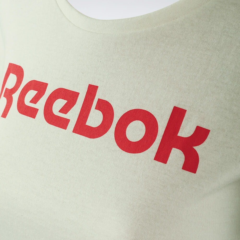 Camiseta Reebok CL Linear Manga curta Feminina