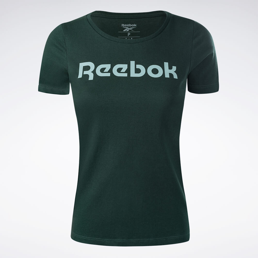Camiseta Reebok CL Linear Manga curta Feminina