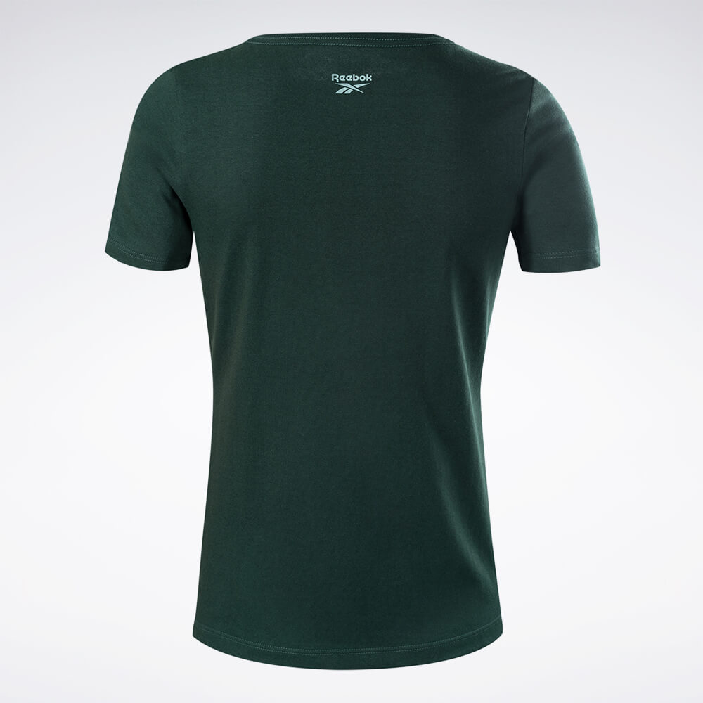 Camiseta Reebok CL Linear Manga curta Feminina