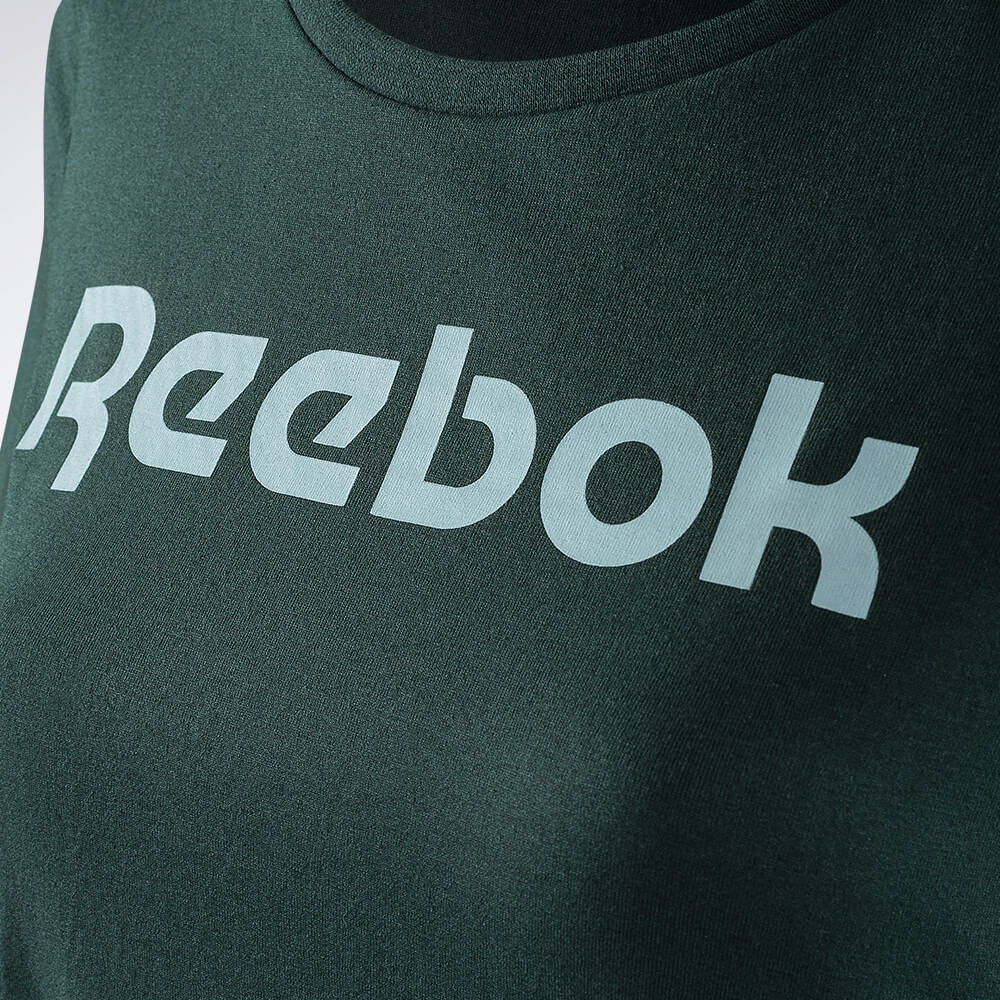 Camiseta Reebok CL Linear Manga curta Feminina