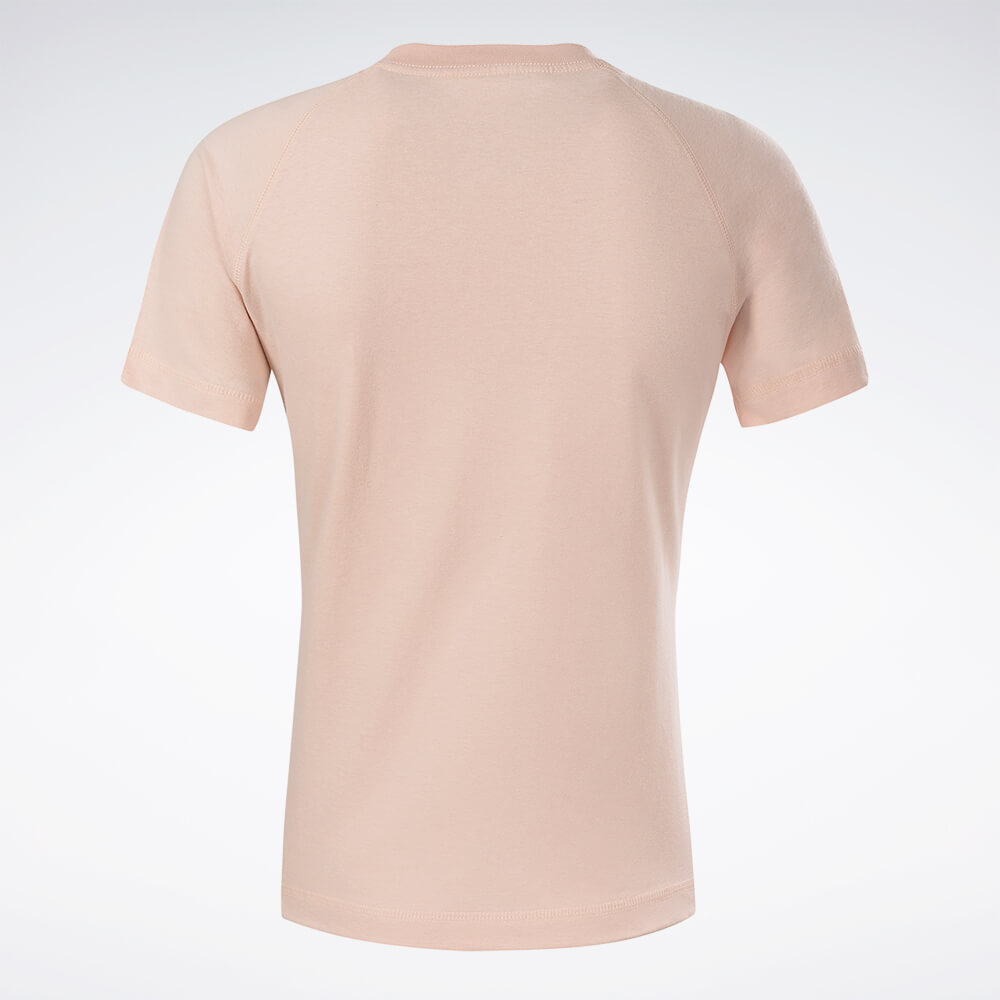 Camiseta Reebok Estampada Manga Curta Raglan Feminina