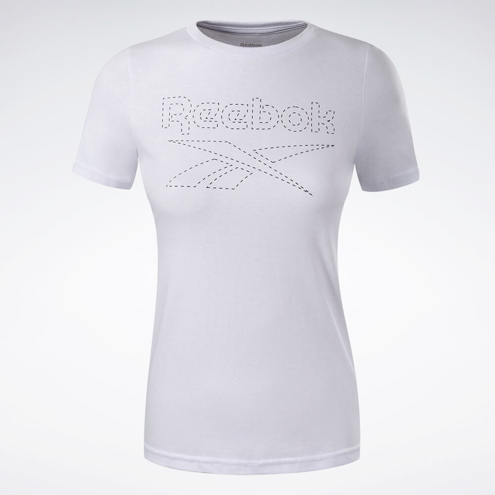 Camiseta Reebok CL Logo Manga curta Feminina
