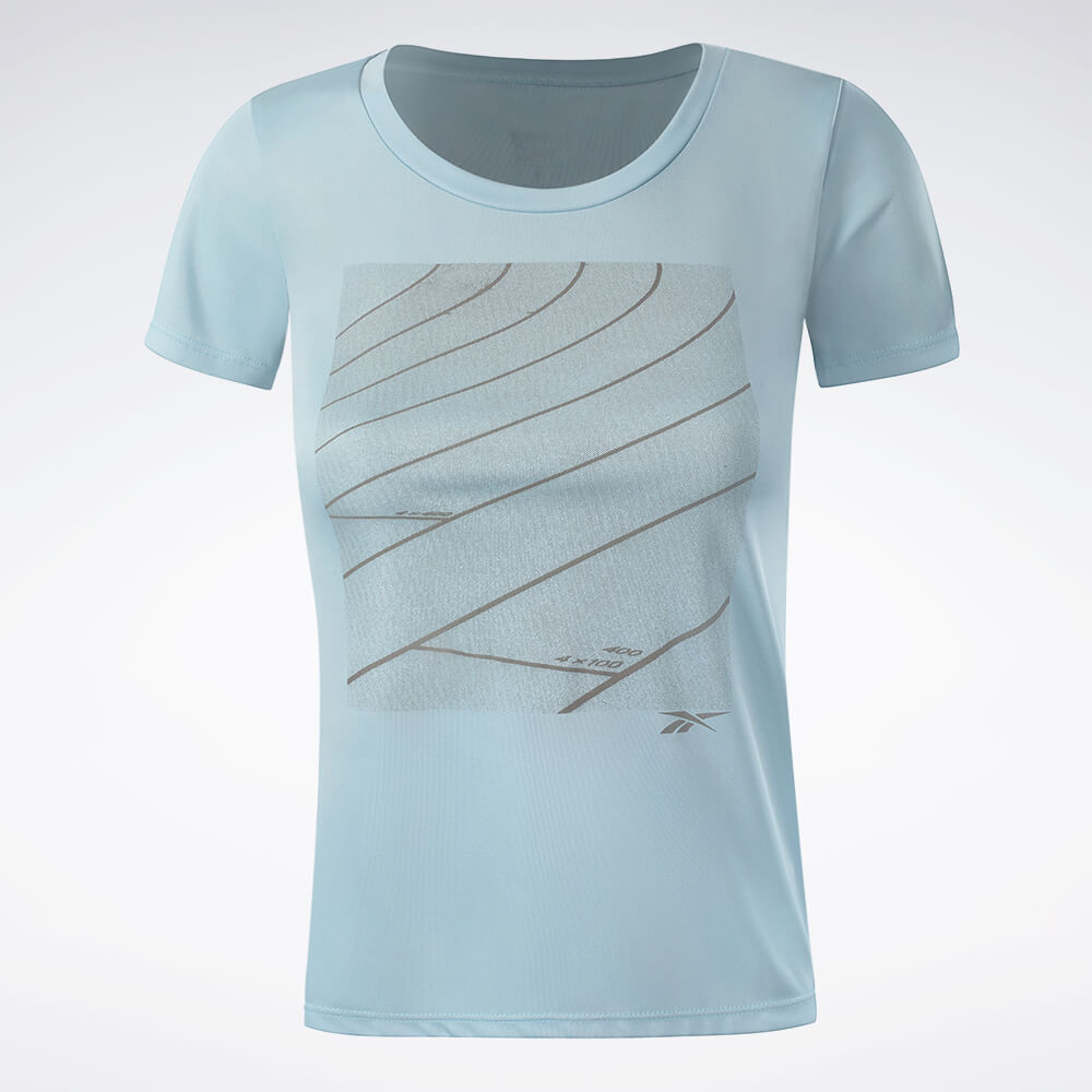Camiseta Reebok Utility Print Manga Curta Feminina