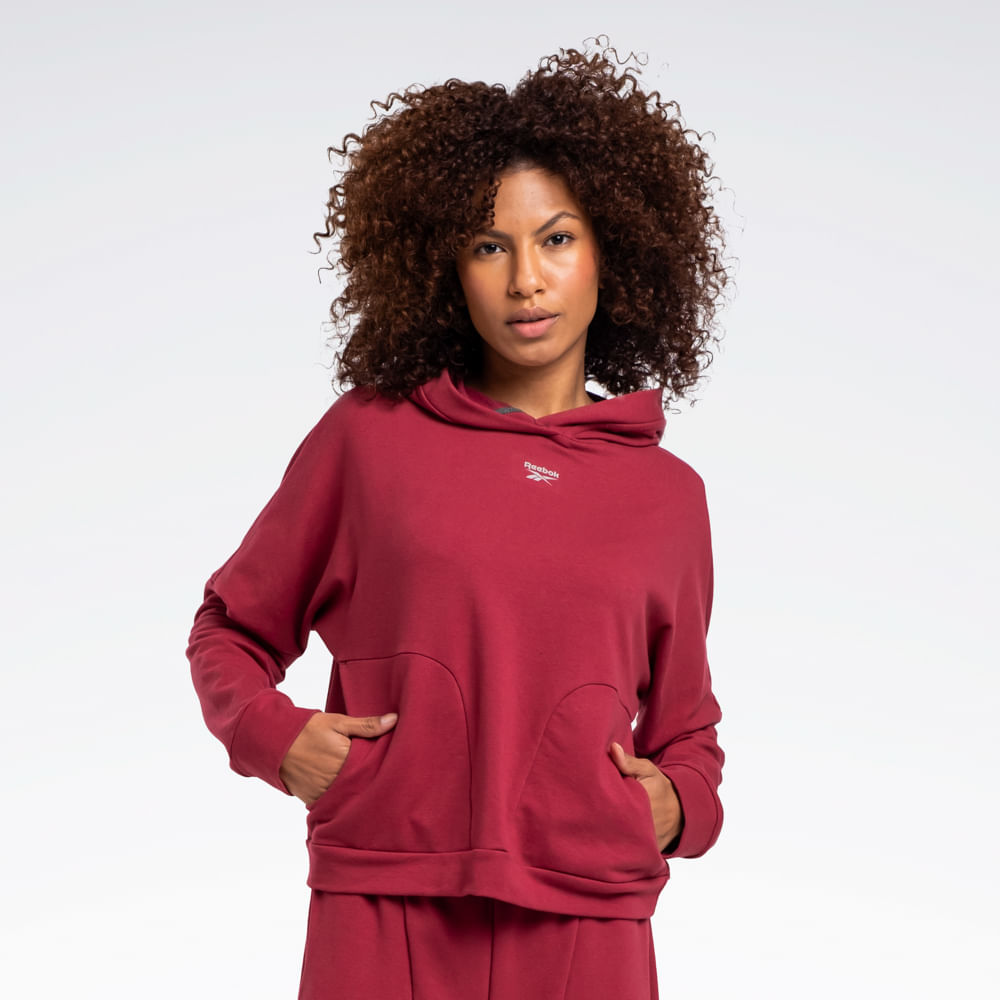 Blusa Reebok Young com Capuz Feminina