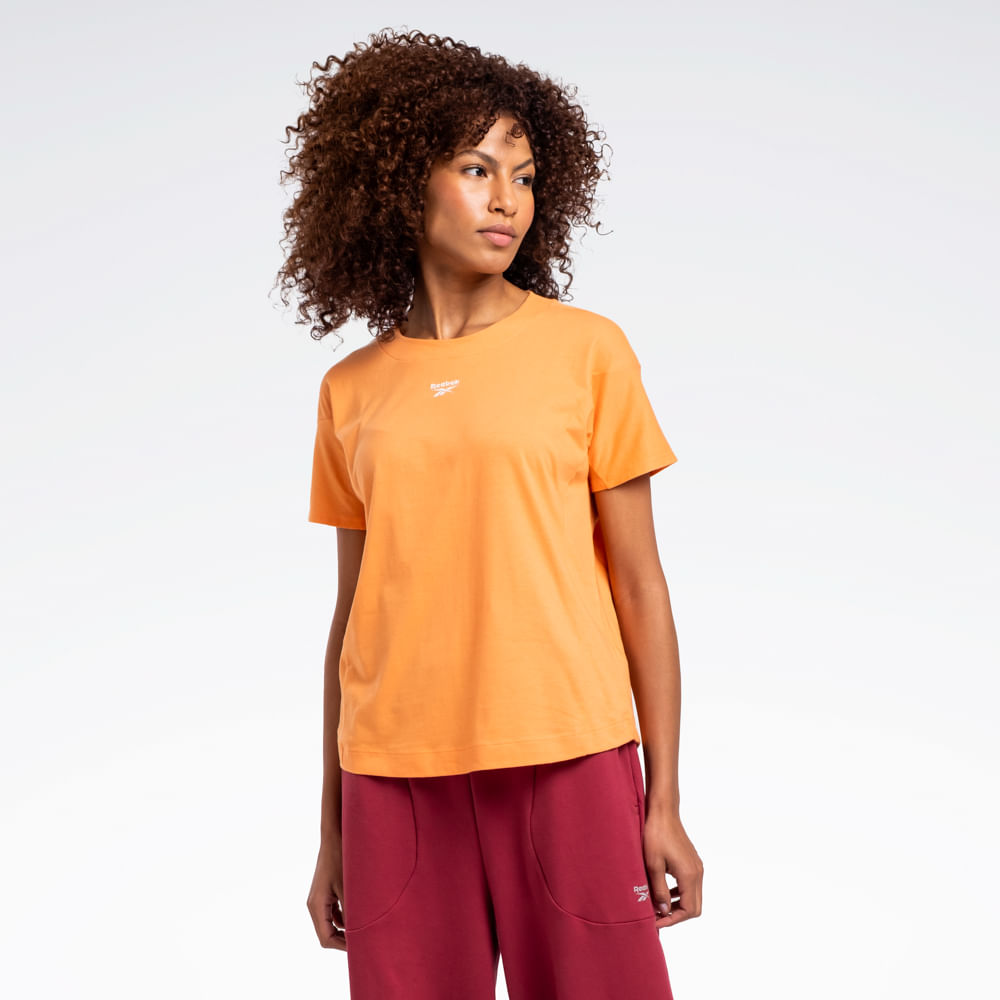 Camiseta Reebok Young Cropped Manga curta Feminina