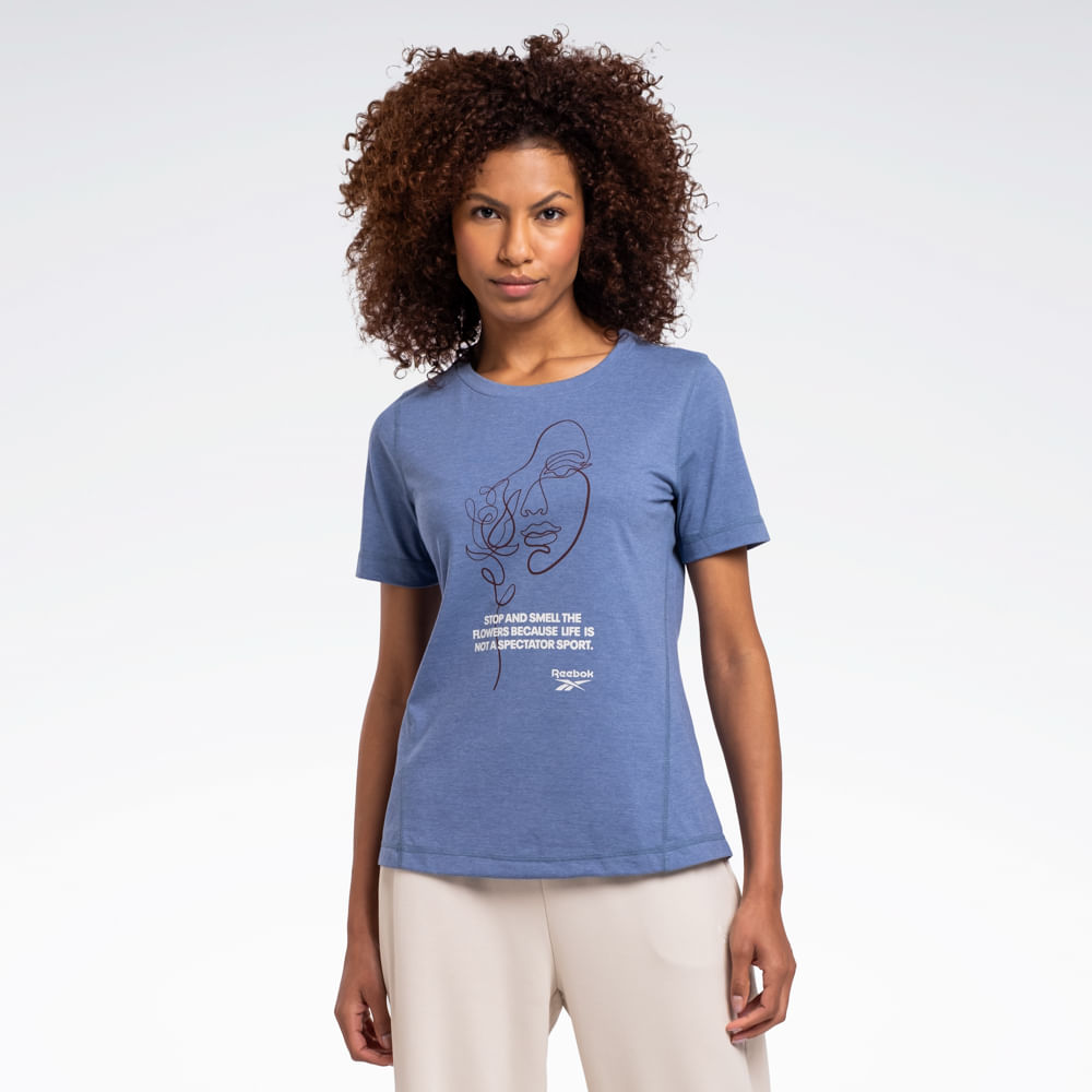 Camiseta Reebok Estampada Manga curta Feminina