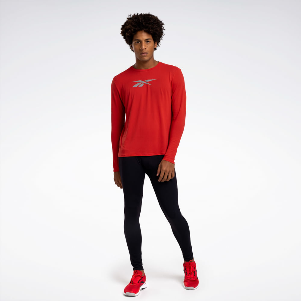 Camiseta Reebok Workout Manga Longa Masculina