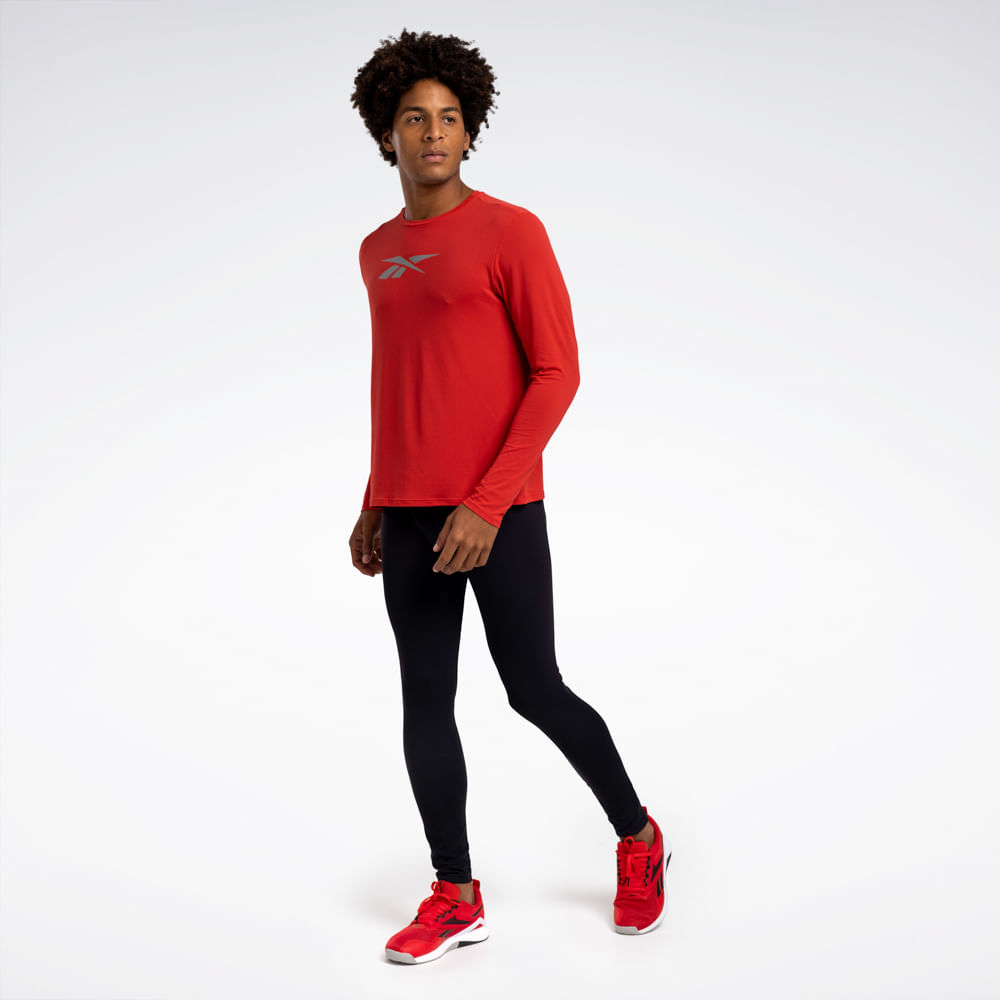 Camiseta Reebok Workout Manga Longa Masculina