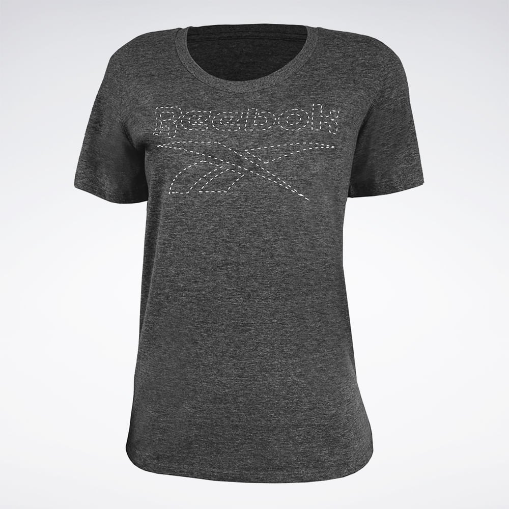 Camiseta Reebok Bigo Logo Manga Curta Feminina
