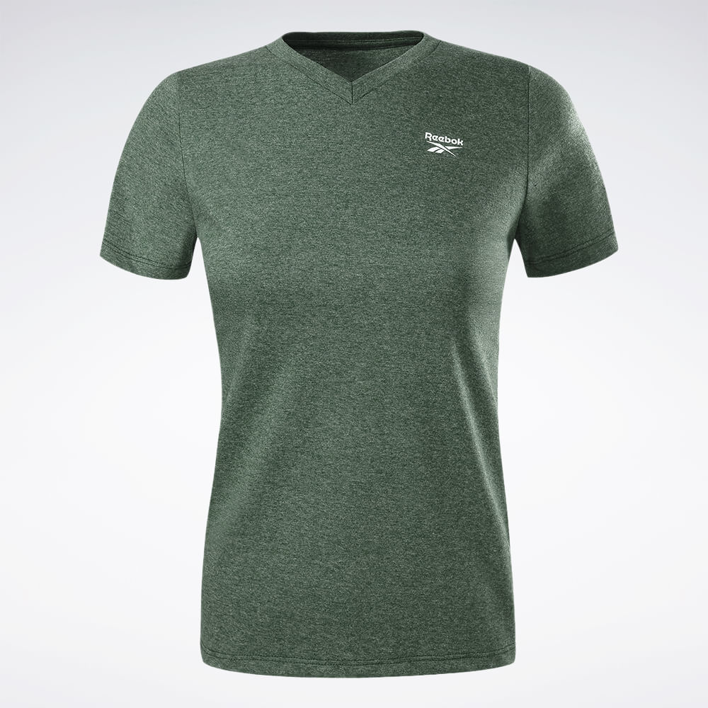 Camiseta Reebok Cl Logo V Manga curta Feminina