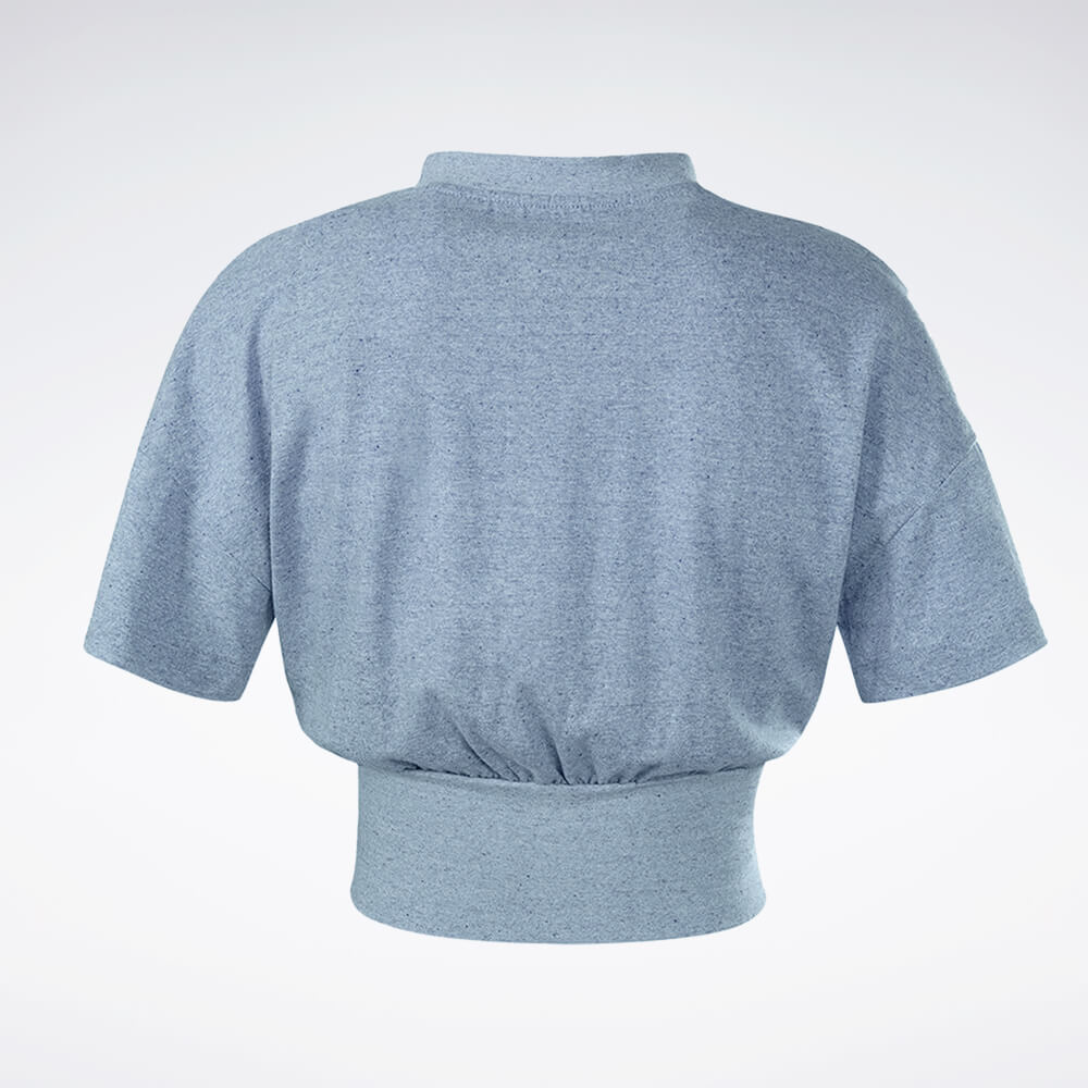 Camiseta Reebok Young Rib Cropped Manga Curta Feminina