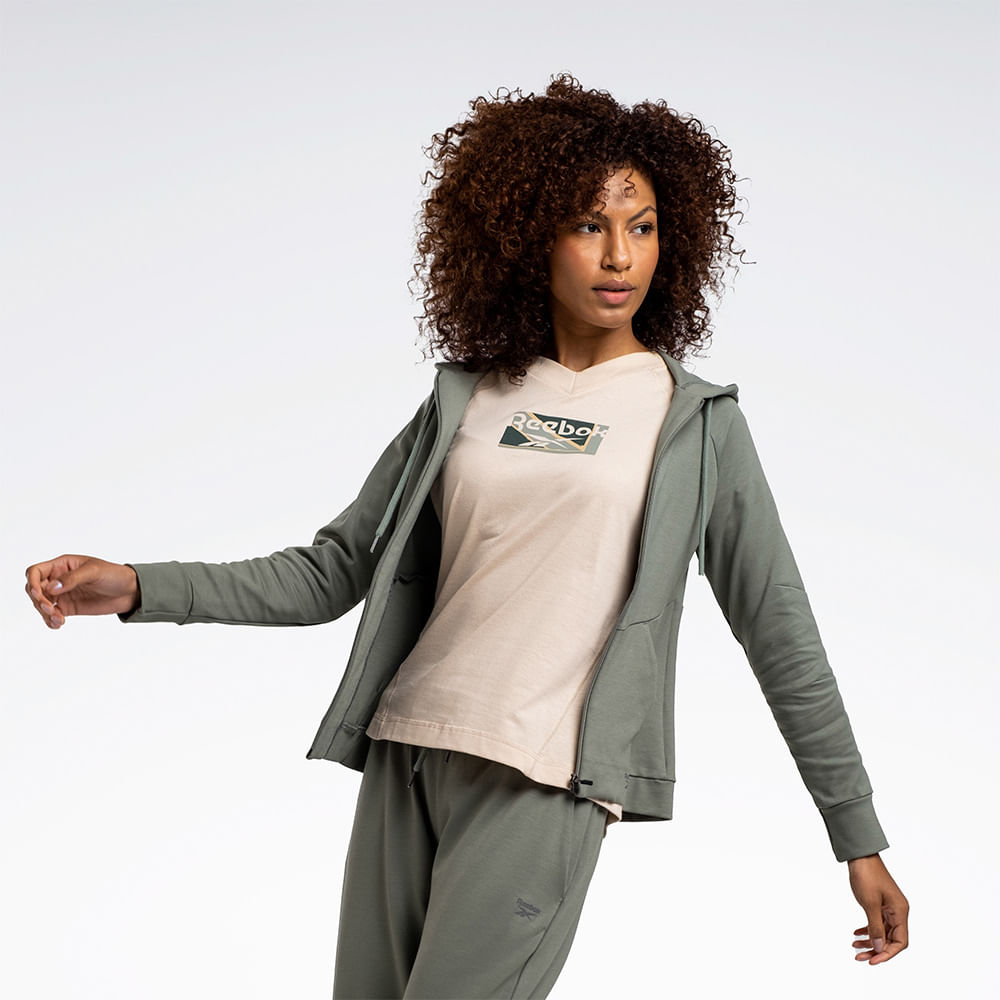 Jaqueta Reebok Essential com Capuz Feminina