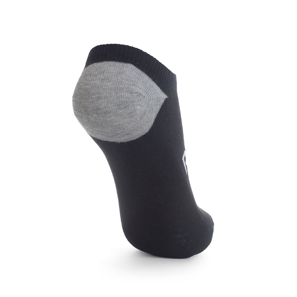 Kit 3 Meias Reebok CL 3K Invisível Malha Lisa Masculina
