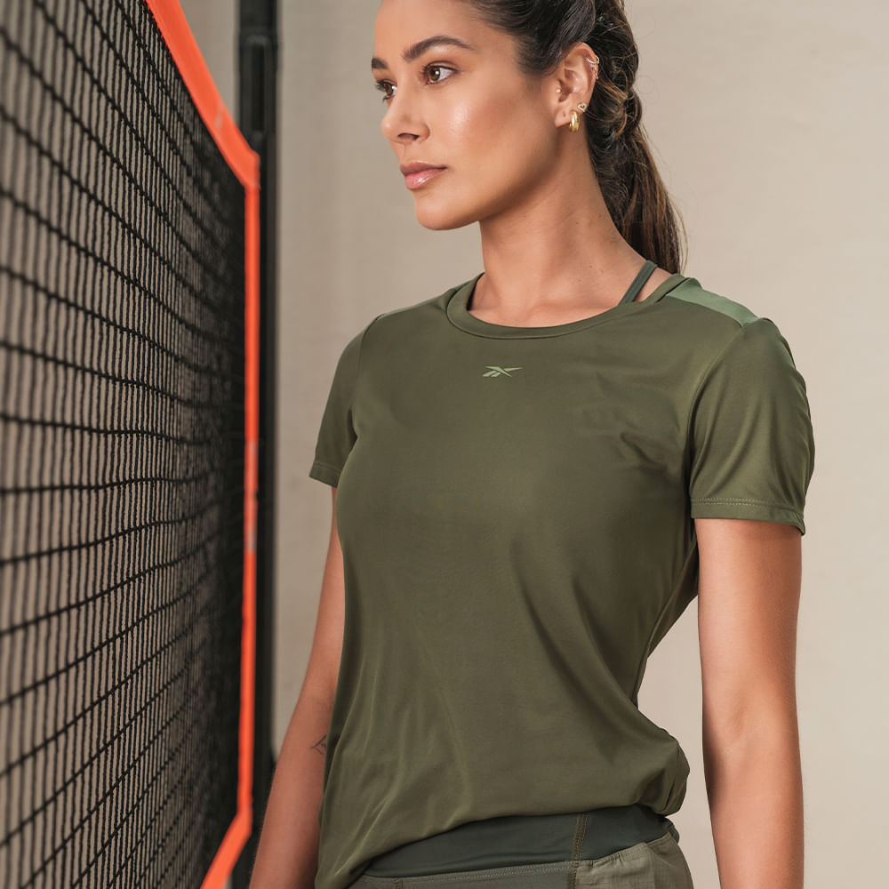 Camiseta Reebok Beach Tennis Lines Feminino