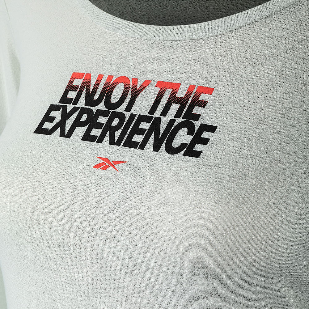 Camiseta Reebok Dynamic Print Manga longa Feminina