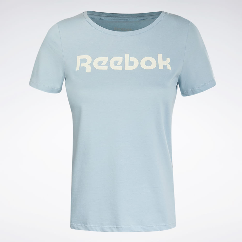 Camiseta Reebok CL Linear Manga curta Feminina