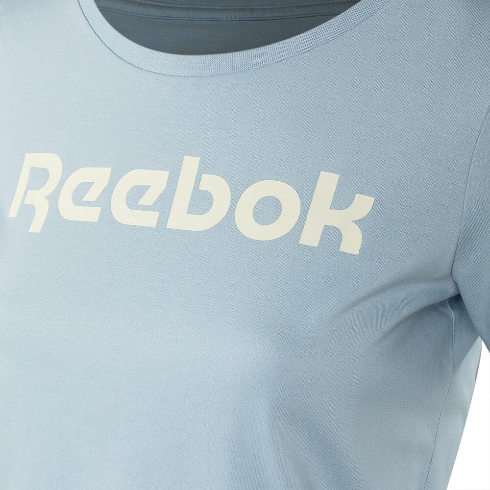 Camiseta Reebok CL Linear Manga curta Feminina