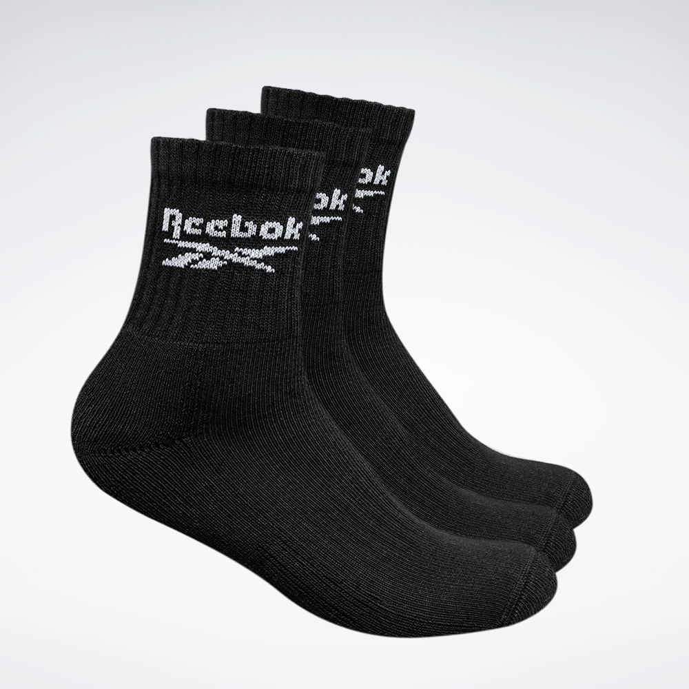 Kit 3 meias Reebok Cl 1/2 Toalha Masculino