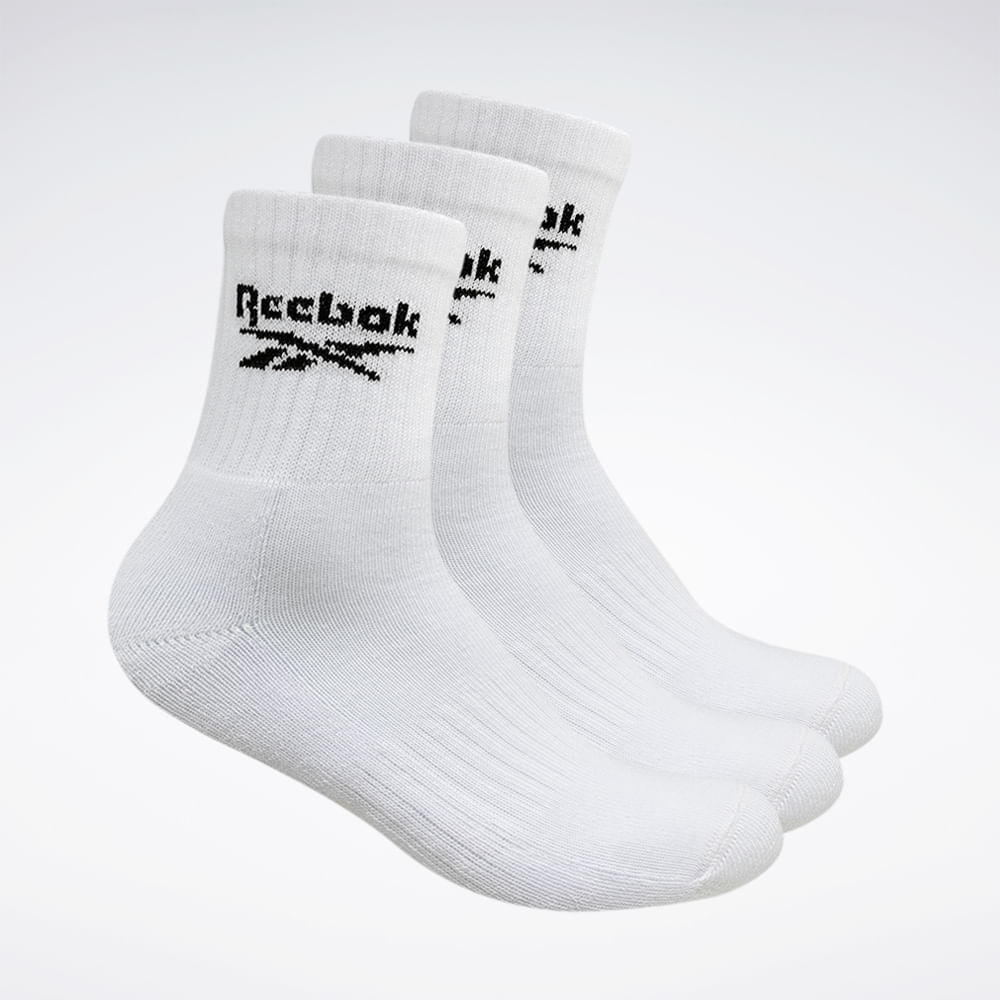 Kit 3 meias Reebok Cl 1/2 Toalha Masculino