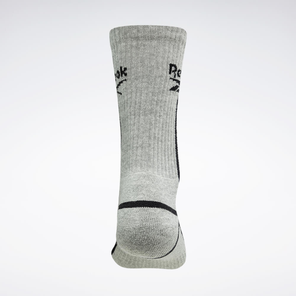 Meia Reebok Cano Alto Logo Canelada Masculino