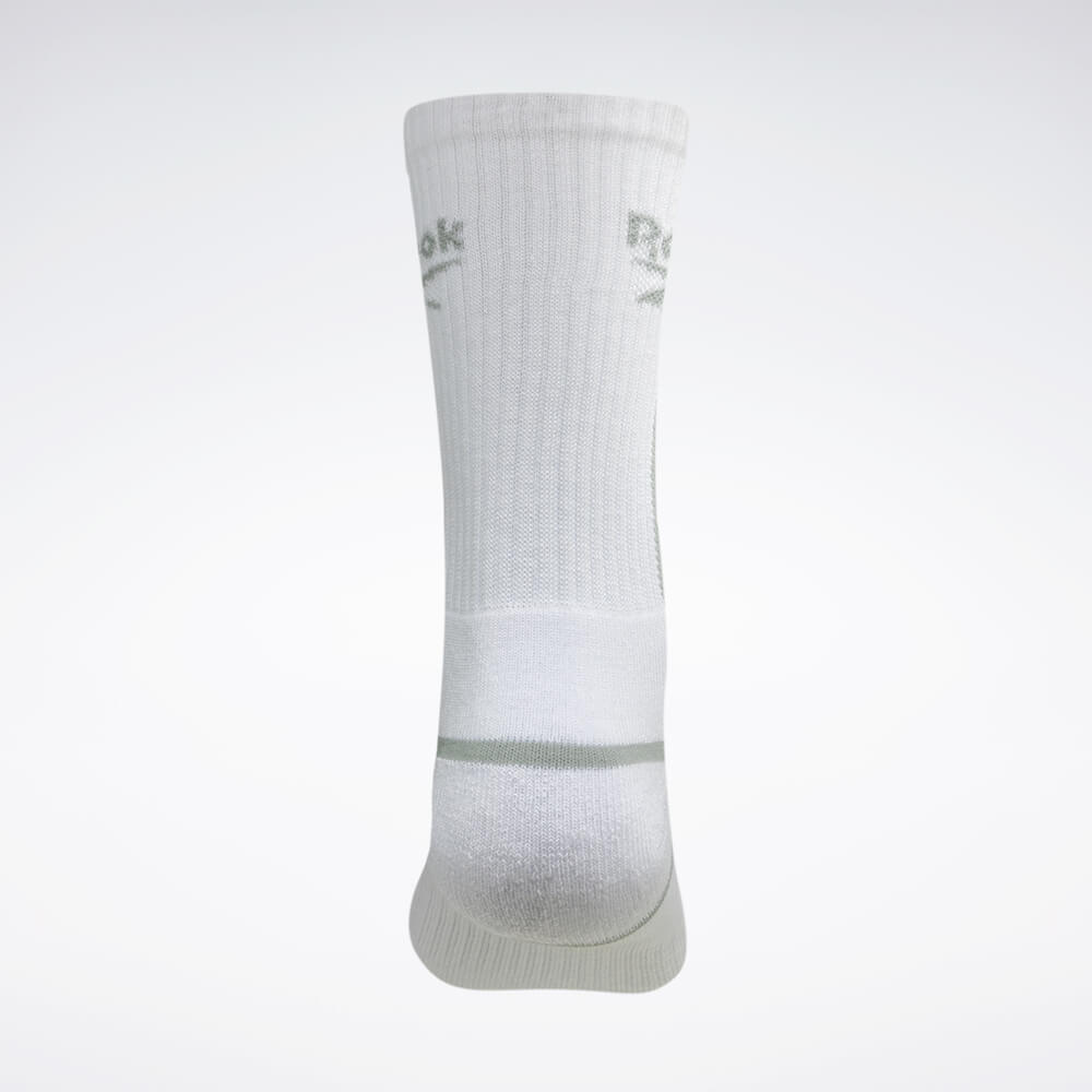 Meia Reebok Cano Alto Logo Canelada Feminina