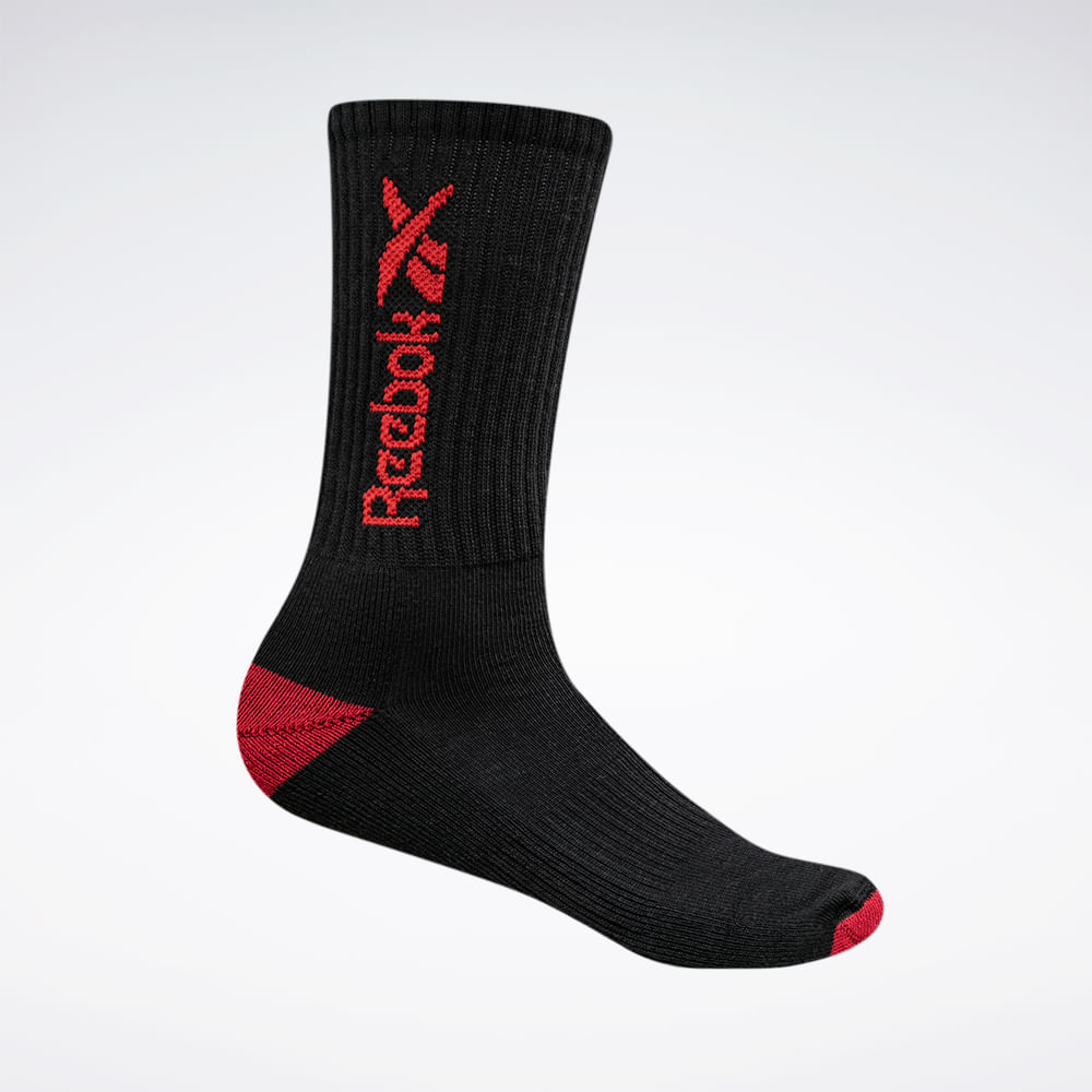 Meia Reebok Cano Alto Vert Canelada Feminina