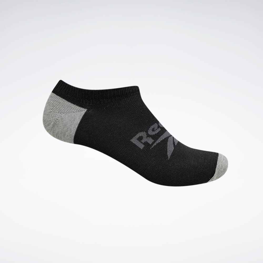 Kit 3 Meias Reebok CL 3K Invisível Malha Lisa Feminina