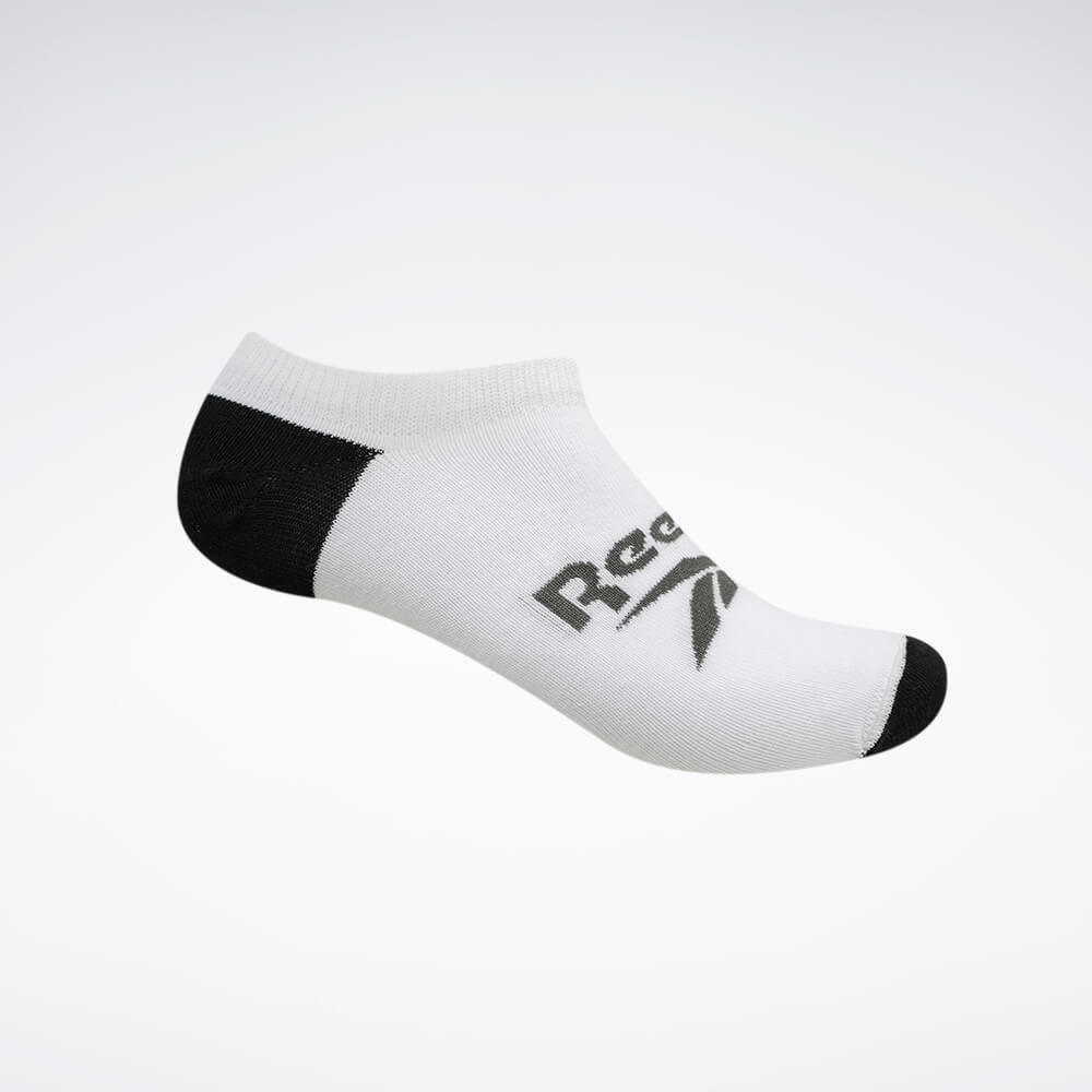 Kit 3 Meias Reebok CL 3K Invisível Malha Lisa Feminina